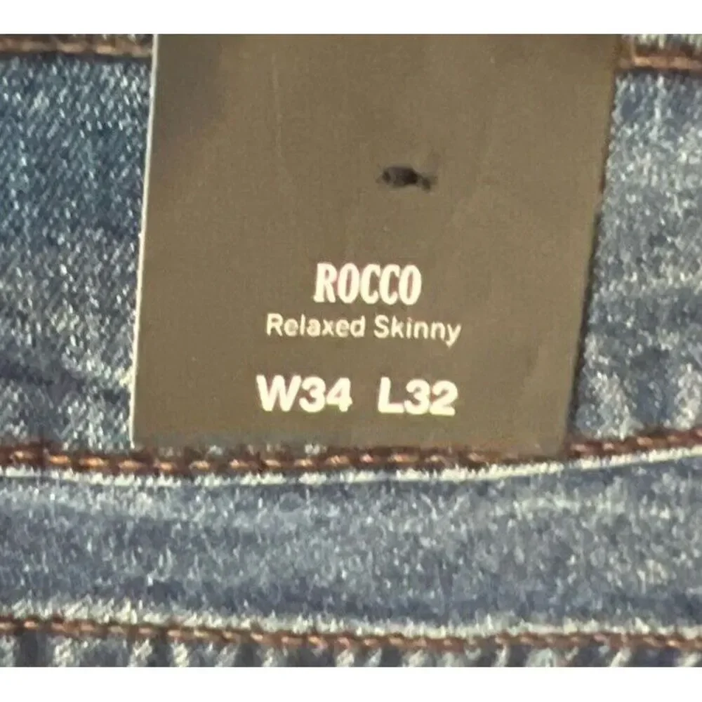 New $159 True Religion ROCCO FLAP Relaxed Skinny JEANS 700062 Medium Harvest‎ 34